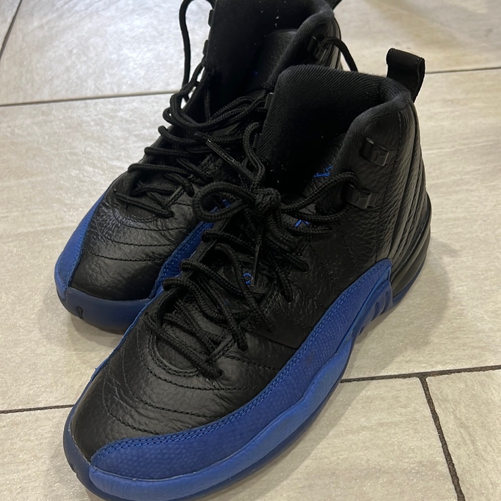 🔥🔥Air Jordan 12 Retro GS Game Royal Size 6y Black 153265-014 $70 LIKE NEW